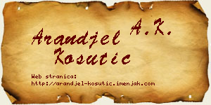Aranđel Košutić vizit kartica